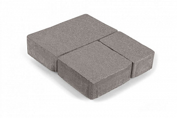 Тротуарная плитка Нобетек Старый город (1СГ5ф) Серая